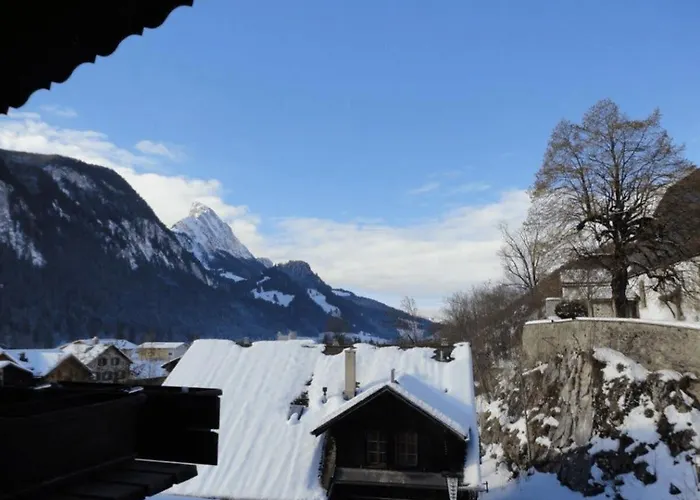 South Facing Family In Saanen Village *